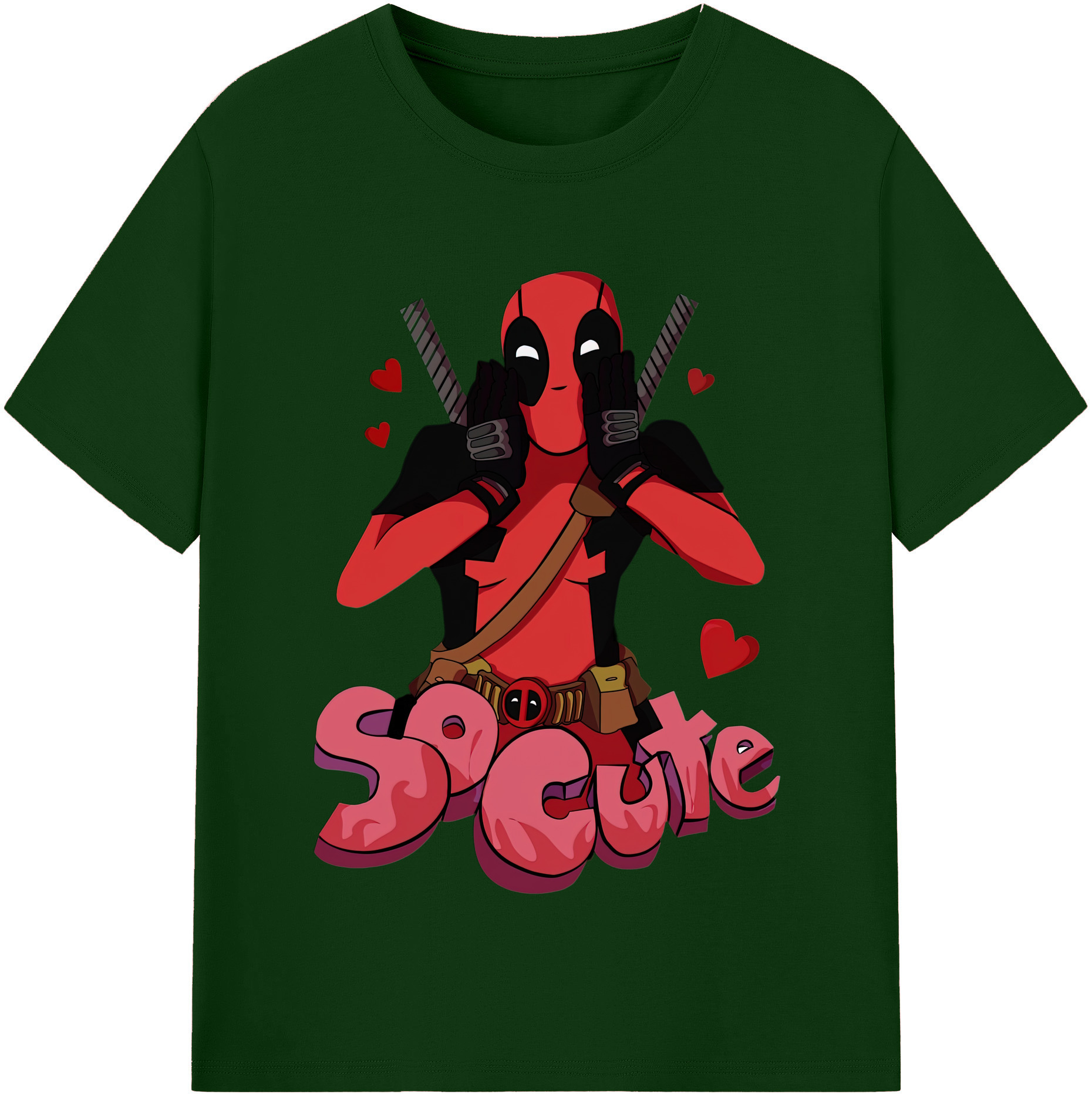 （画像用） Deadpool デッドプール 綿100％半袖Tシャツ（フロントプリント）